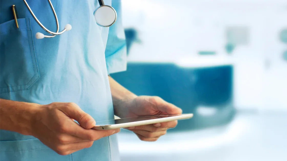 A nurse working in a hospital